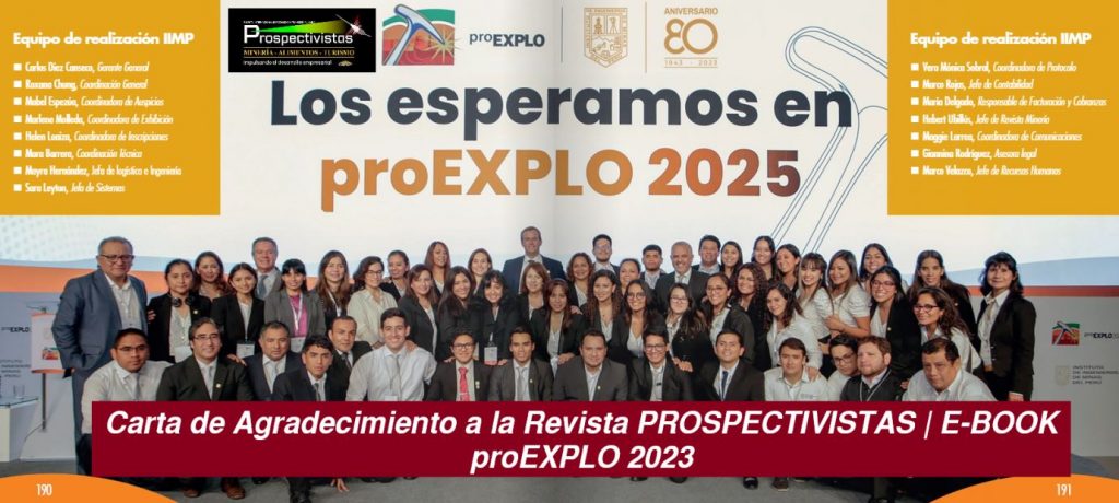 Carta de Agradecimiento a la Revista PROSPECTIVISTA | E-BOOK proEXPLO ...
